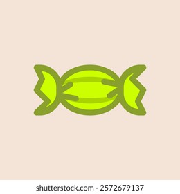 Design Illustration vector graphic of lemon candy icon with flat style. Suitable for UI, mobile design, web design, etc