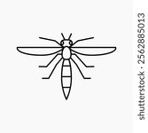 Design Illustration vector graphic of mosquito icon with line style. Suitable for anything related to animals