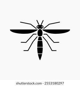 Design Illustration vector graphic of mosquito solid icon. Suitable for anything related to animals