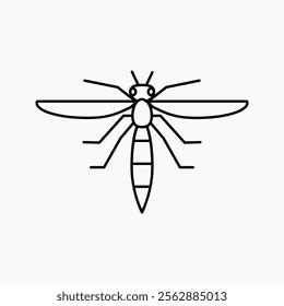 Design Illustration vector graphic of mosquito icon with line style. Suitable for anything related to animals