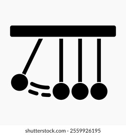 Design Illustration vector graphic of pendulum icon with glyph style. Suitable for UI, mobile design, web design, etc.