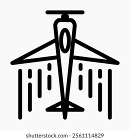 Design Illustration vector graphic of plane icon with line style. Suitable for UI, mobile design, web design, etc.