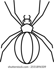 Design Illustration vector graphic of spider line icon. Suitable for anything related to animals