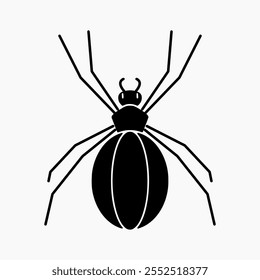 Design Illustration vector graphic of spider solid icon. Suitable for anything related to animals