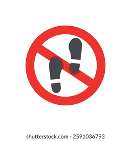 Design illustration vector no passing, no stepping.