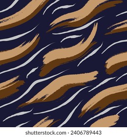 Ilustración de diseño de patrones de trazo de pincel vectorial sin fisuras para tejido, textil y decoración doméstica de fondo de impresión general.