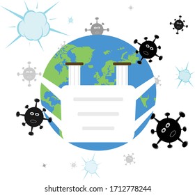 Design illustrations on the corona virus can be used as posters, advertisement for community service, websites, design information