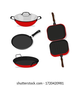 ilustraciones de diseño de diversas formas de utensilios de cocina