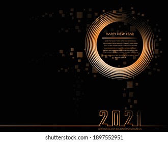 design illustrations welcoming the new year 2021 can be used for gift cards, web, app, bacground, layout design