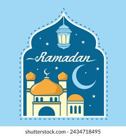 el diseño es ilustrador del diseño de ramadán. es bueno para el mes de ayuno de ramadán saludos