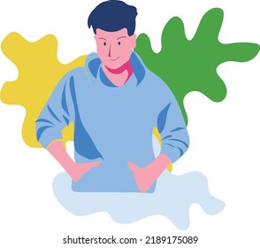 Design Ilustration boy for design website , application and cover book