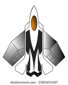 Design ilustration vector, jet fighter stealth. 
