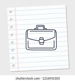 design image icon bag with paper background. vector illustration