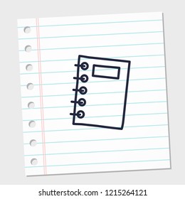 design image icon book with paper background. vector illustration