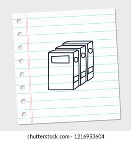 design image icon book with paper background. vector illustration