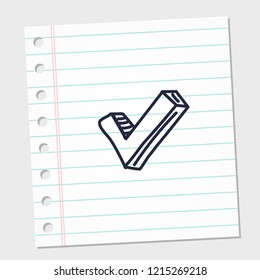 design image icon mark with paper background. vector illustration
