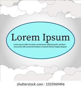 design an image template with a cloud background