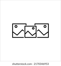 Icono de símbolo de miniatura de imagen de diseño icono vector imagen multimedia