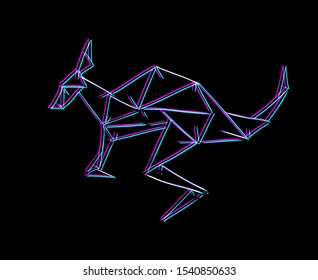 design of imaginative kangaroo illustration