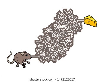 Design of imaginative labyrinth illustration