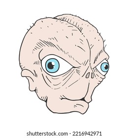 Diseño del dibujo de mano mutante imaginativo