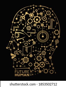 Diseño de la cara imaginativa de un robot