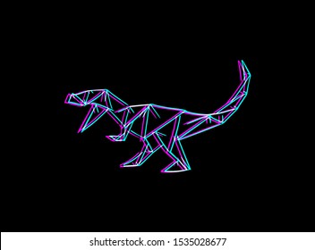 Design of imaginative t-rex illustration