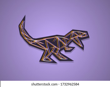 Design of imaginative t-rex illustration