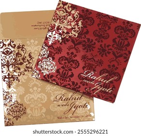 The design also incorporates gemstones and delicate accents, making the card even more special and graceful. The floral designs bring a soft elegance, while geometric patterns add a modern touch, crea