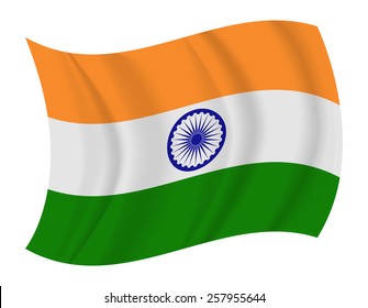 design India flag waving vector