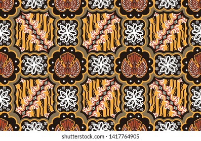 
The design of Indonesian motif batik with a very distinctive ornament, patterned on the basis of flora