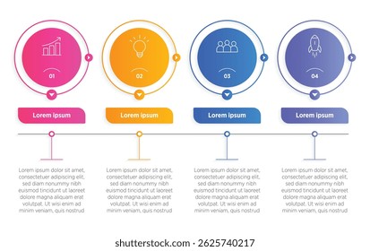 Design infographic 4 options, Business concept infographic template can be used for workflow layout, diagram, number options, timeline or milestones project.