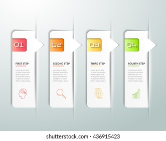 Design infographic 4 options template,  Business concept infographic can be used for workflow layout, diagram, number options, milestones project.