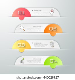 Design infographic 4 options template,  Business concept infographic can be used for workflow layout, diagram, number options, milestones project.