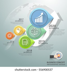 Design infographic 5 Steps, Business concept infographic template can be used for workflow layout, diagram, number options, timeline or milestones project.