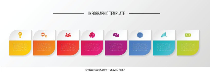 Design Of Infographic With Business Icons. Timeline. Vector