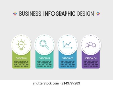 Design of infographic with business icons. Vector