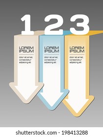 Design infographic elements, template, 123, vector