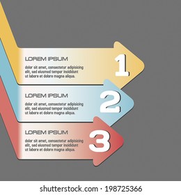 Design Infographic Elements, Template, 123, Simple Vector