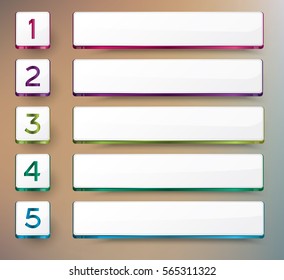 Design Infographic with Five Options. Vector Illustration.