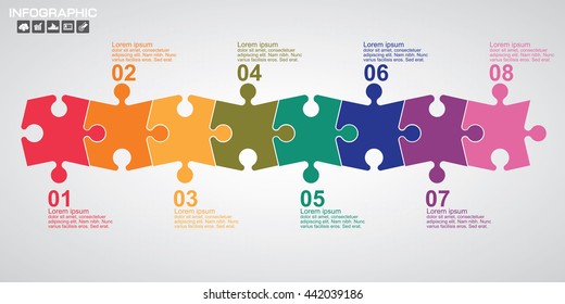 Design infographic Puzzle template 4 steps for business concept.