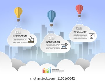 Design infographic template 3 options. Business concept can be used for workflow layout, diagram, number options, timeline, steps, demo infographic