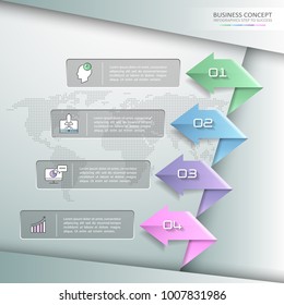 Design infographic template 4 options. Business concept can be used for workflow layout, diagram, number options, timeline, steps, demo infographic