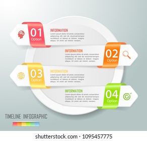 Design infographic template 4 options. Business concept can be used for workflow layout, diagram, number options, timeline, steps, demo infographic