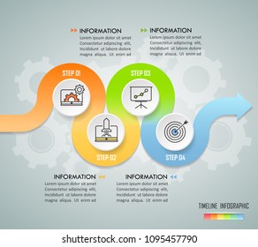 Design infographic template 4 options. Business concept can be used for workflow layout, diagram, number options, timeline, steps, demo infographic