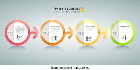Design infographic template 4 options. Business concept can be used for workflow layout, diagram, number options, timeline, steps, demo infographic
