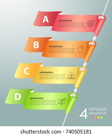 Design infographic template 4 options. Business concept can be used for workflow layout, diagram, number options, timeline, steps, demo infographic
