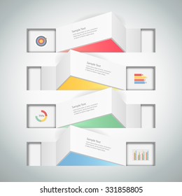 Design Infographic template 4 steps. for bussiness concept