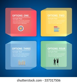 Design Infographic template 4 steps. can be used for work flow layout, diagram, number options, business concept