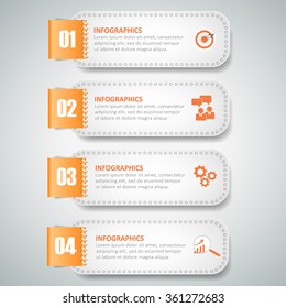 Design infographic template 4 steps for business concept.
